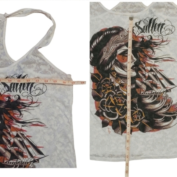Y2K Sullen Sea Of Sorrows Burnout Tank Sz L - Picture 8 of 8